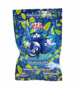 Candy Craze Edibles - Blueberry Gummy 1000mg THC