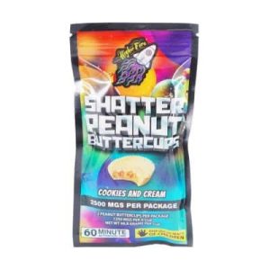 Alternative view of Higher Fire Extracts - Shatter Peanut Butter Chocolate Cups - Cookies and Cream 2500mg THC