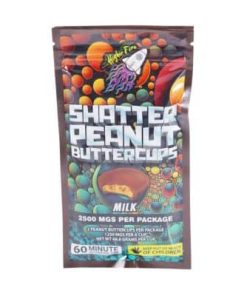 Alternative view of Higher Fire Extracts - Shatter Peanut Butter Chocolate Cups - Milk 2500mg THC