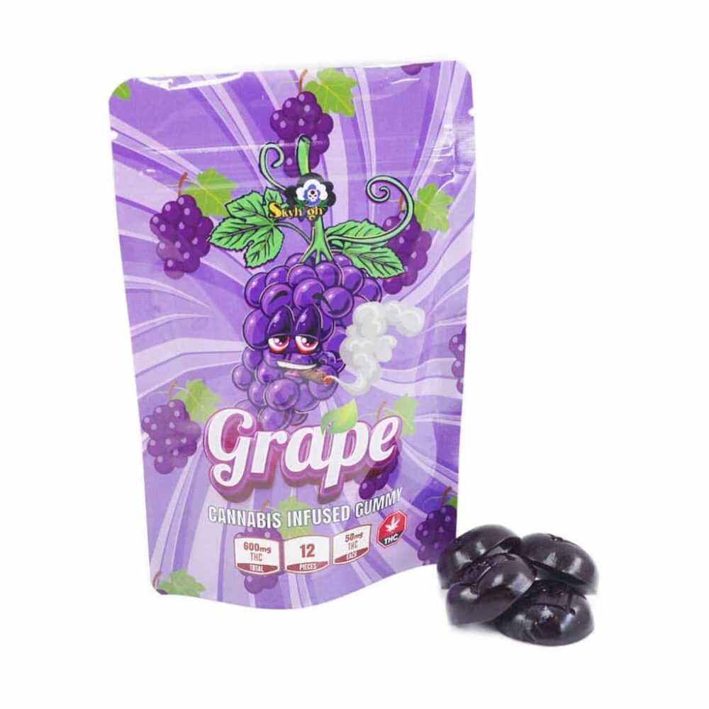 Sky High Edibles – Grape Gummy 600MG THC