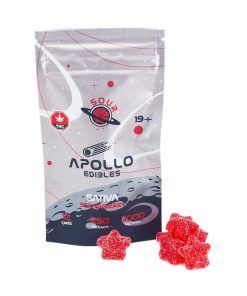 Buy Apollo Edibles - Sour Strawberry Shooting Stars 3000mg THC Sativa at Kush Station Online Shop