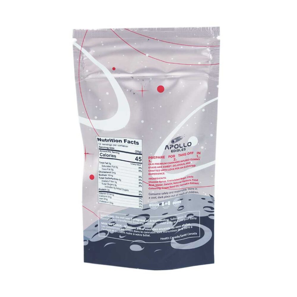 Buy Apollo Edibles - Sour Strawberry Shooting Stars 3000mg THC Sativa at Kush Station Online Shop
