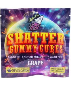 Buy Higher Fire Extracts - Shatter Gummy Cubes - Grape 2500mg THC at Kush Station Online Shop