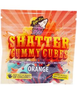 Buy Higher Fire Extracts - Shatter Gummy Cubes - Orange 2500mg THC at Kush Station Online Shop