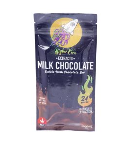 Buy Higher Fire Extracts - Bubble Hash Chocolate Bar - Milk 2000mg THC at Kush Station Online Shop
