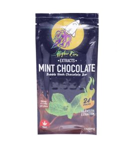 Buy Higher Fire Extracts - Bubble Hash Chocolate Bar - Mint 1000mg THC at Kush Station Online Shop