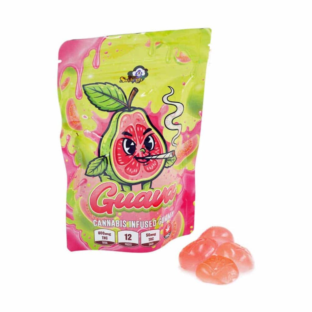 Buy Sky High Edibles - Guava Gummy 600mg THC at Kush Station Online Shop