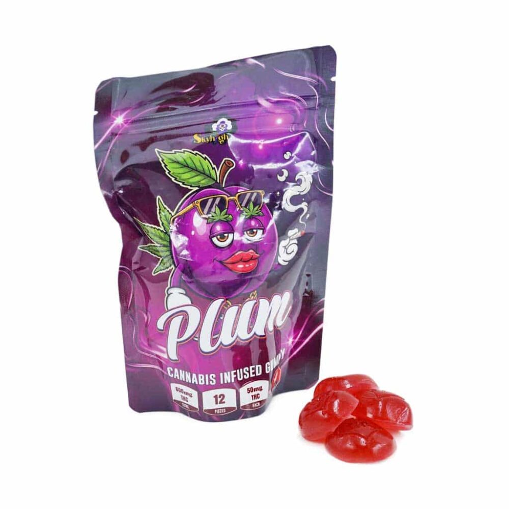Buy Sky High Edibles - Plum Gummy 600mg THC at Kush Station Online Shop
