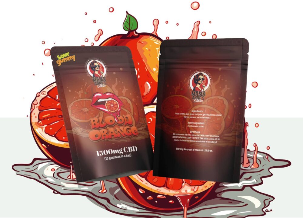 Mama Anne's Edibles - Blood Orange Gummy - 1500mg CBD