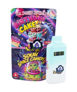 Buy Sky High Extract - Dual Chamber Vape - Birthday Cake (Hybrid) + Sour Space Candy (Sativa) - (4 Grams + 4 Grams) at Kush Station Online Shop