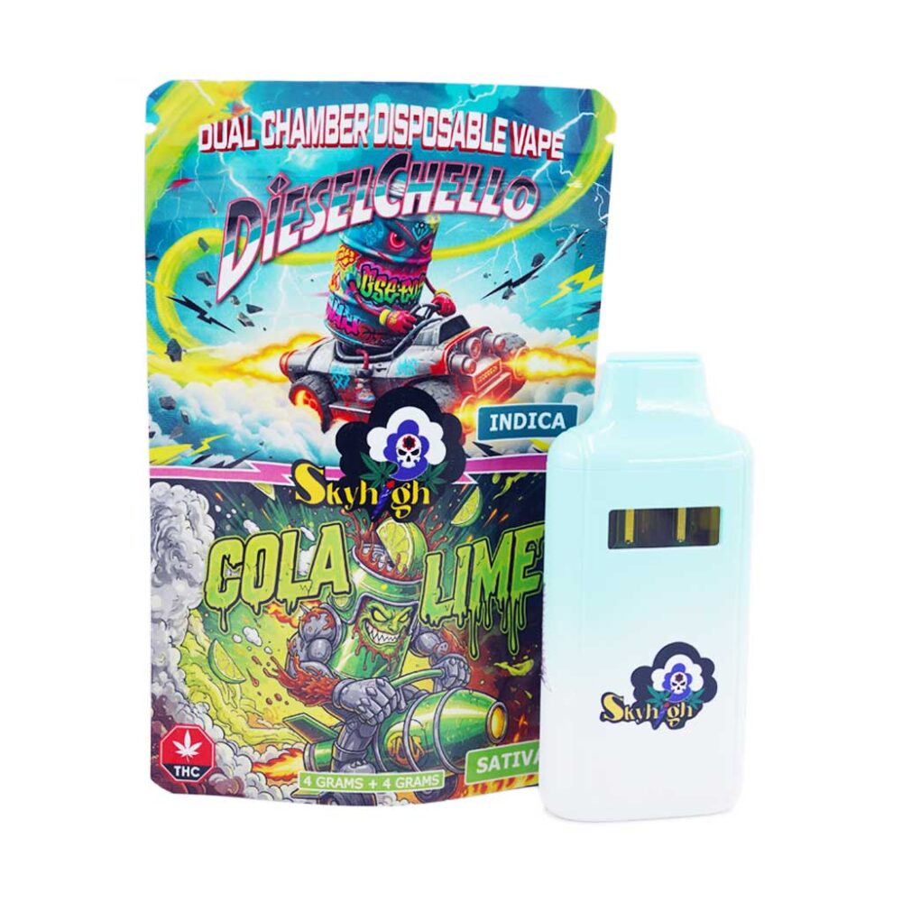 Buy Sky High Extract - Dual Chamber Vape - Dieselchello (Indica) + Cola Lime (Sativa) - (4 Grams + 4 Grams) at Kush Station Online Shop