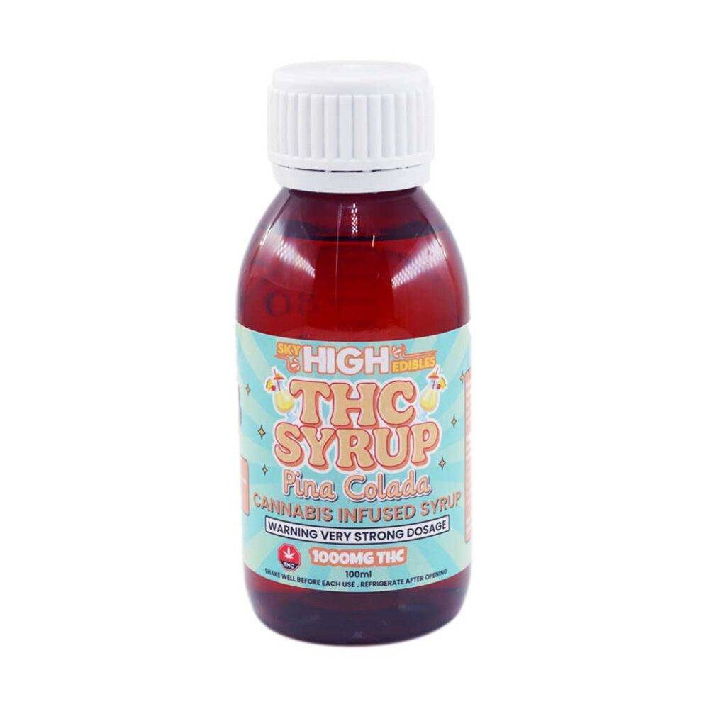 Buy Sky High Syrup - Pina Colada 1000mg THC at Kush Station Online Shop