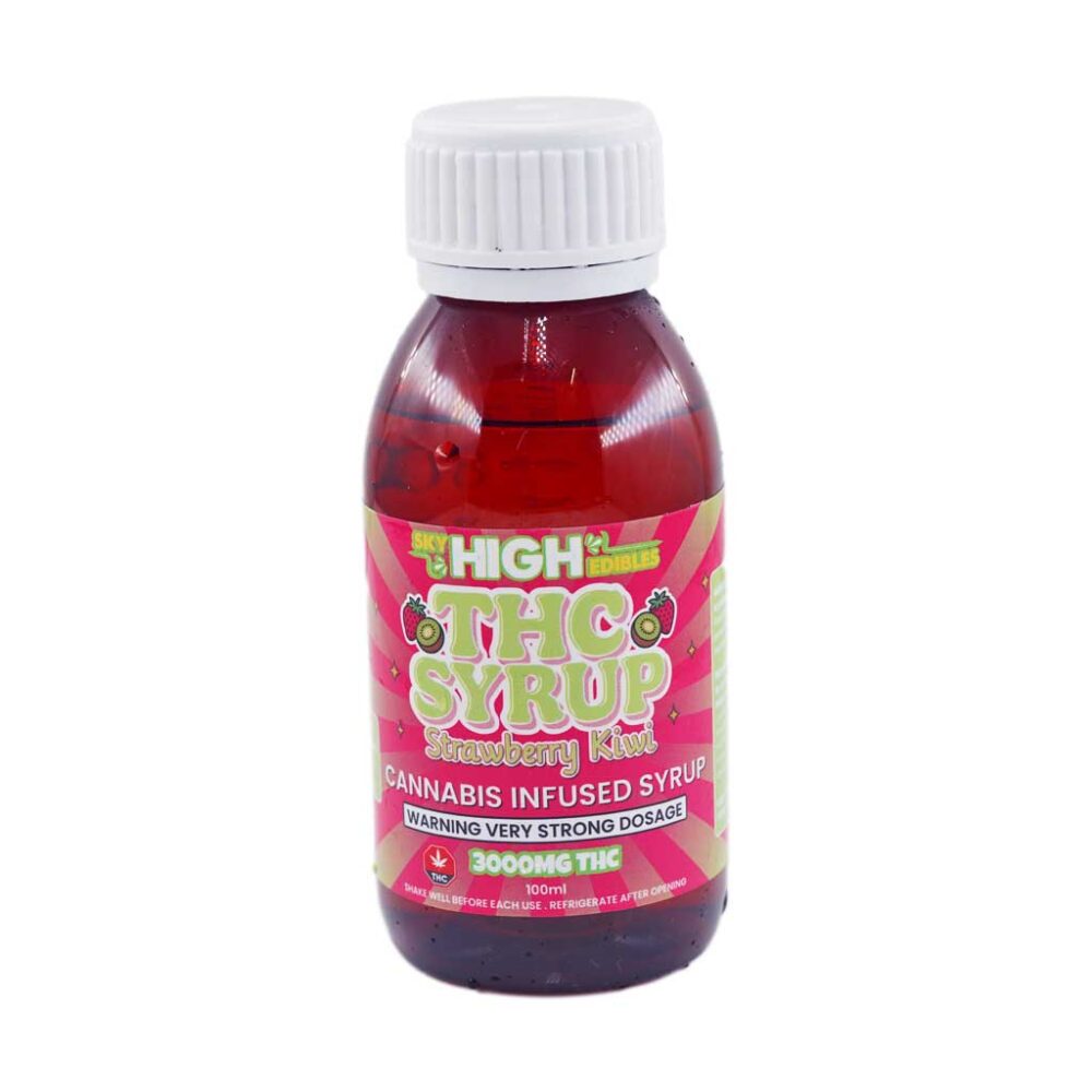 Buy Sky High Syrup - Strawberry Kiwi 3000mg THC at Kush Station Online Shop