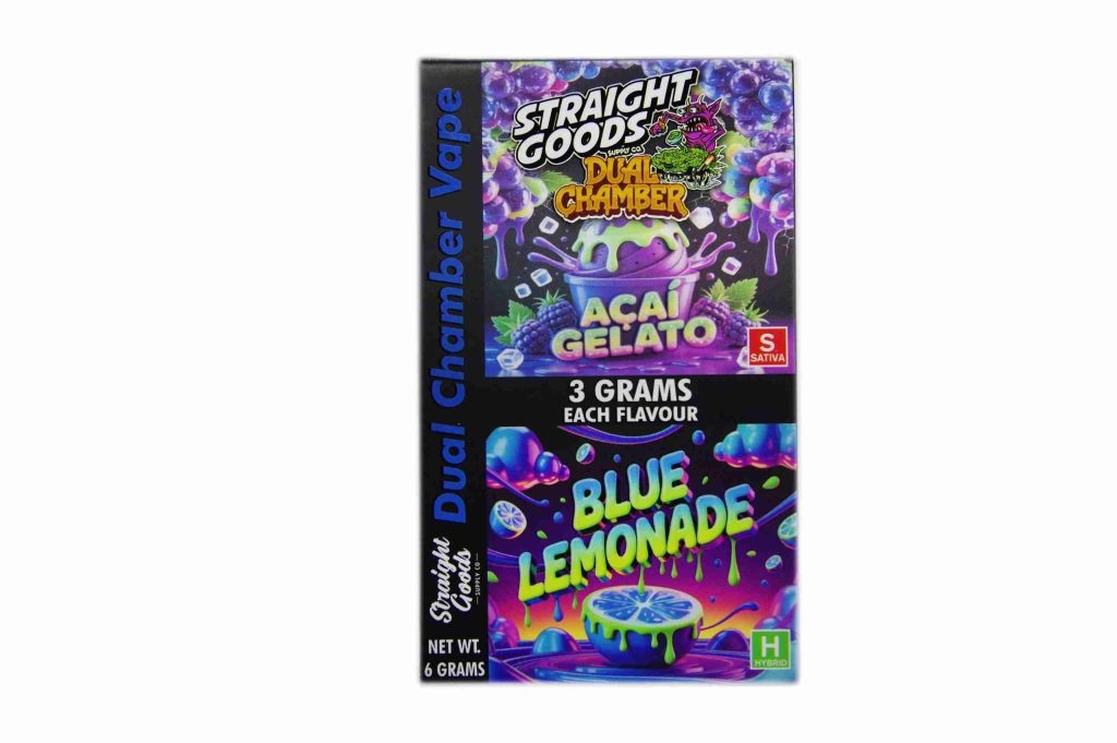 Buy Straight Goods - Dual Chamber Vape - Acai Gelato + Blue Lemonade (3 Grams + 3 Grams) at Kush Station Online Shop