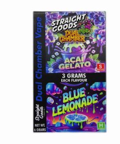 Buy Straight Goods - Dual Chamber Vape - Acai Gelato + Blue Lemonade (3 Grams + 3 Grams) at Kush Station Online Shop