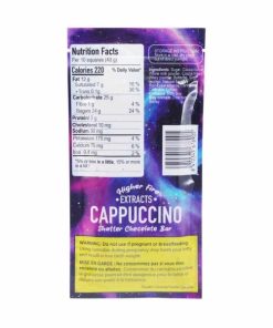 Buy Higher Fire Extracts - Shatter Chocolate Bar - Cappuccino 2000mg THC (Indica) at Kush Station Online Shop