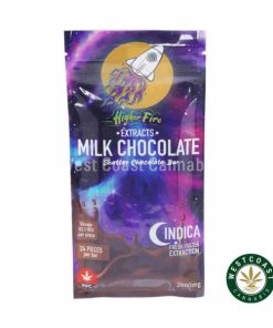 Buy Higher Fire Extracts - Shatter Chocolate Bar - Milk Chocolate 2000mg THC (Indica) at Kush Station Online Shop
