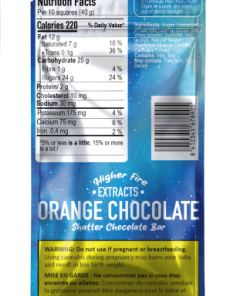 Buy Higher Fire Extracts - Shatter Chocolate Bar - Orange 2000mg THC (Sativa) at Bud Express Now Online Shop