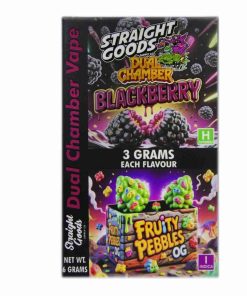 Buy Straight Goods - Dual Chamber Vape - Blackberry + Fruity Pebbles OG (3 Grams + 3 Grams) at Kush Station Online Shop