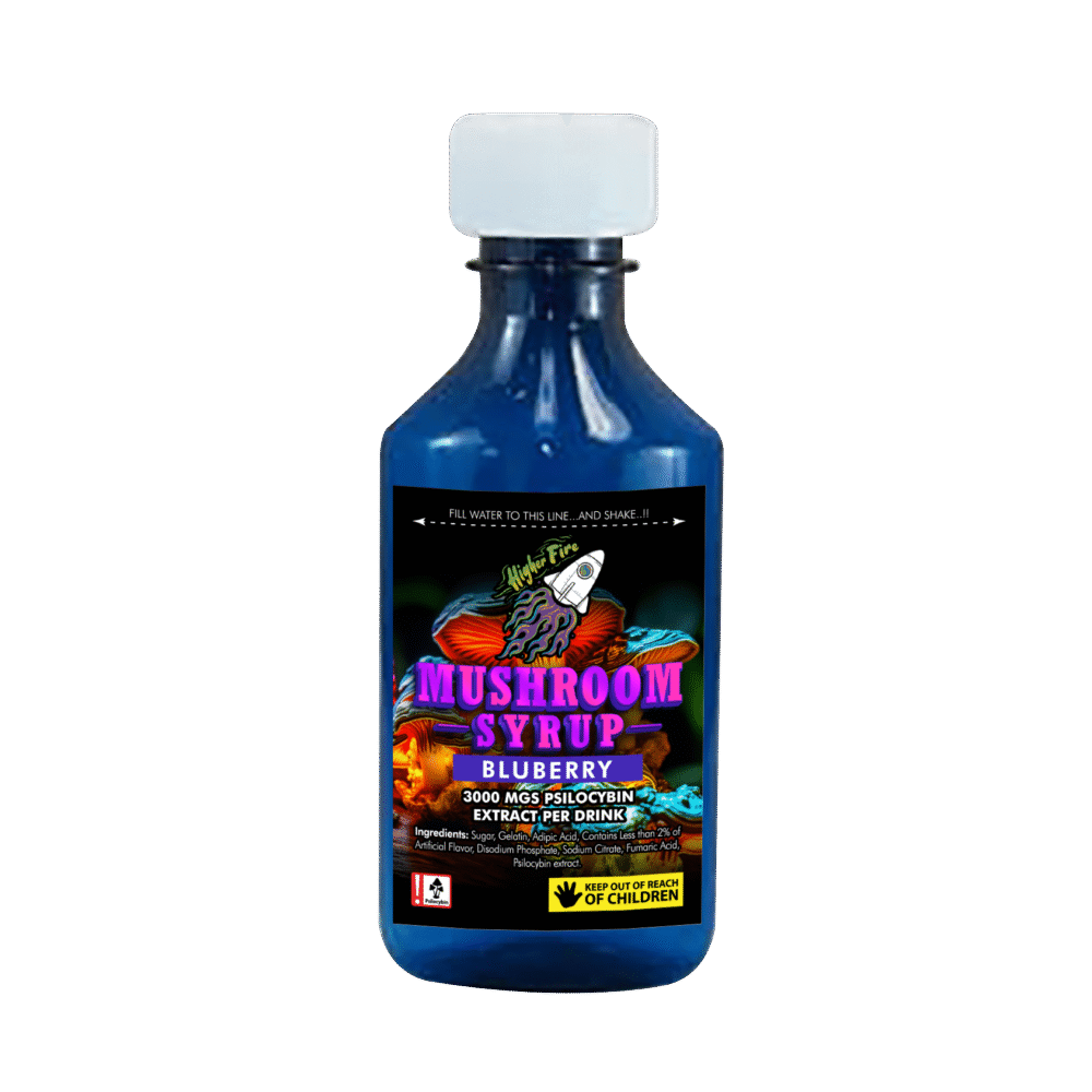 Buy Higher Fire Extracts – Mushroom Syrup – Blueberry 3000mg Psilocybin At Kush Station Online Shop
