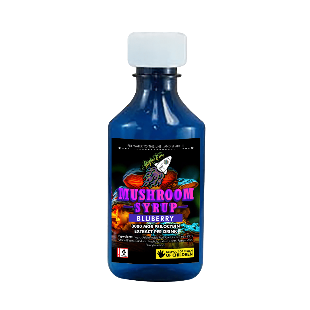 Buy Higher Fire Extracts – Mushroom Syrup – Blueberry 3000mg Psilocybin At Kush Station Online Shop