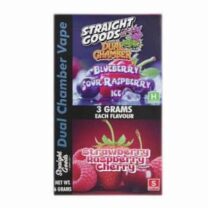 Buy Straight Goods - Dual Chamber Vape - Blueberry Sour Raspberry Ice + Strawberry Raspberry Cherry (3 Grams + 3 Grams) at Kush Station Online Shop
