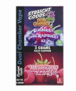 Buy Straight Goods - Dual Chamber Vape - Blueberry Sour Raspberry Ice + Strawberry Raspberry Cherry (3 Grams + 3 Grams) at Kush Station Online Shop