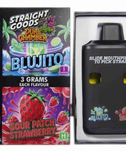 Buy Straight Goods - Dual Chamber Vape - Blujito + Sour Patch Strawberry (3 Grams + 3 Grams) at Kush Station Online Shop