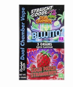 Buy Straight Goods - Dual Chamber Vape - Blujito + Sour Patch Strawberry (3 Grams + 3 Grams) at Kush Station Online Shop