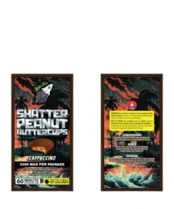 Alternative view of Higher Fire Extracts - Shatter Peanut Butter Chocolate Cups - Cappuccino 2500mg THC