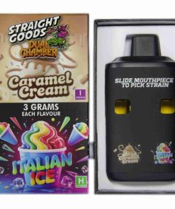 Buy Straight Goods - Dual Chamber Vape - Caramel Cream + Italian Ice (3 Grams + 3 Grams) at Kush Station Online Shop