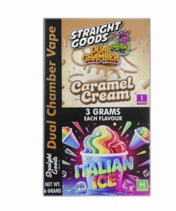 Buy Straight Goods - Dual Chamber Vape - Caramel Cream + Italian Ice (3 Grams + 3 Grams) at Kush Station Online Shop