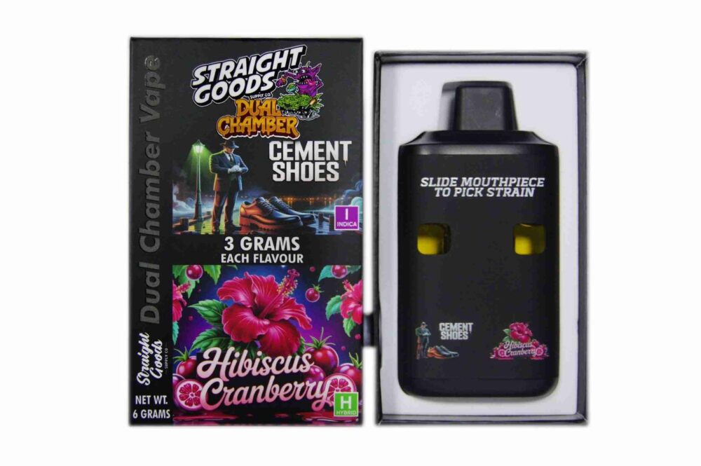 Buy Straight Goods - Dual Chamber Vape - Cement Shoes + Hibiscus Cranberry (3 Grams + 3 Grams) at Kush Station Online Shop