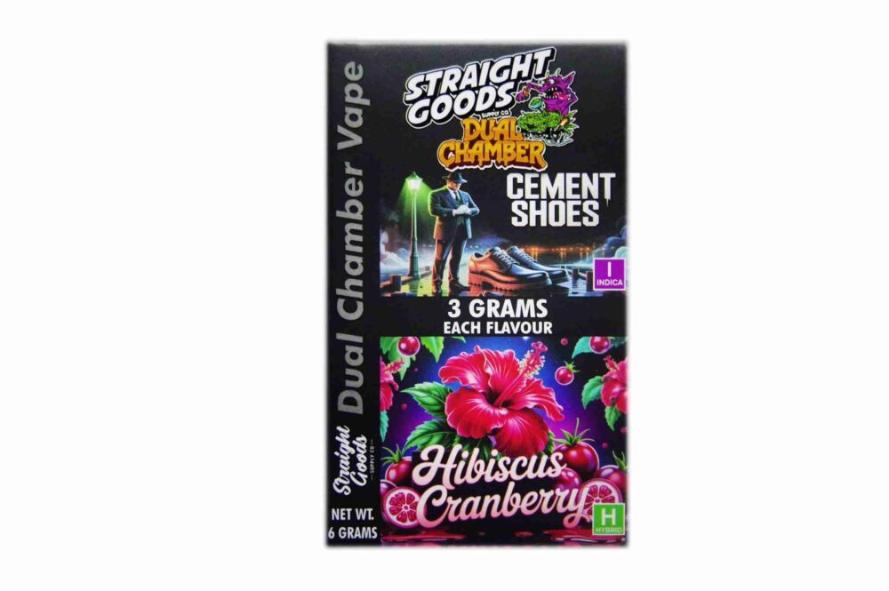 Buy Straight Goods - Dual Chamber Vape - Cement Shoes + Hibiscus Cranberry (3 Grams + 3 Grams) at Kush Station Online Shop