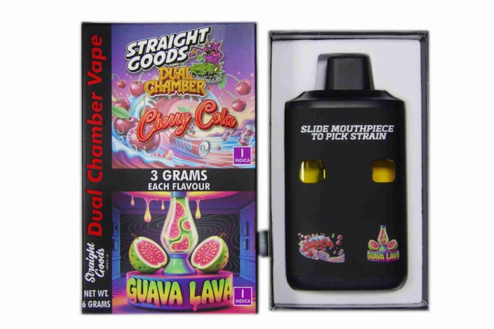 Buy Straight Goods - Dual Chamber Vape - Cherry Cola + Guava Lava (3 Grams + 3 Grams) at Kush Station Online Shop