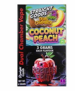 Buy Straight Goods - Dual Chamber Vape - Coconut Peach + Forbidden Fruit (3 Grams + 3 Grams) at Kush Station Online Shop