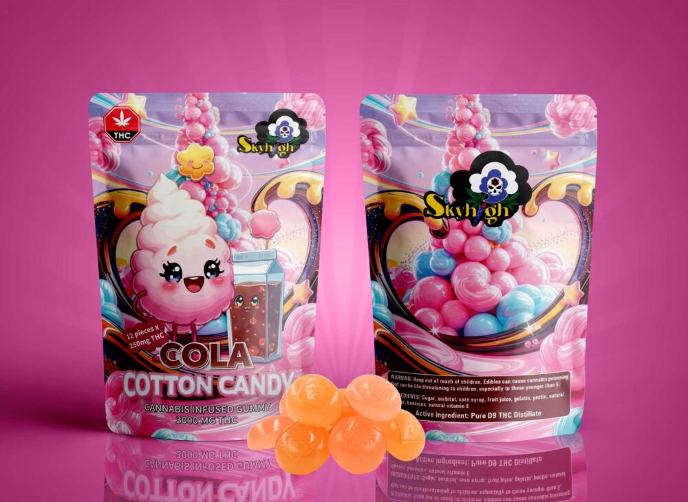 Buy Sky High Edibles - Cola + Cotton Candy Gummy 3000mg THC at Kush Station Online Shop