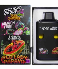 Buy Straight Goods - Dual Chamber Vape - Dragon Fruit + Red Lady Papaya (3 Grams + 3 Grams) at Kush Station Online Shop