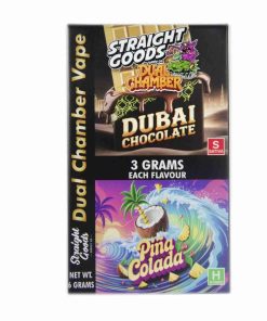 Buy Straight Goods - Dual Chamber Vape - Dubai Chocolate + Pina Colada (3 Grams + 3 Grams) at Kush Station Online Shop