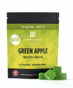 Twisted Extracts – Sour Green Apple Twisted Singles 160mg THC Sativa - Image 4