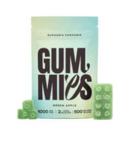 Euphoria Cannabis - Green Apple Gummies 1000mg THC