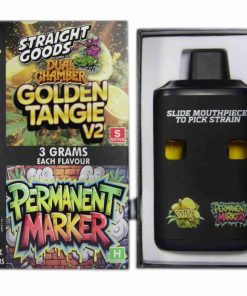 Buy Straight Goods - Dual Chamber Vape - Golden Tangie V2 + Permanent Marker (3 Grams + 3 Grams) at Kush Station Online Shop