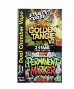 Buy Straight Goods - Dual Chamber Vape - Golden Tangie V2 + Permanent Marker (3 Grams + 3 Grams) at Kush Station Online Shop