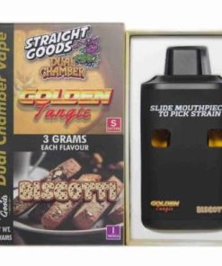 Buy Straight Goods - Dual Chamber Vape - Golden Tangie + Biscotti (3 Grams + 3 Grams) at Kush Station Online Shop