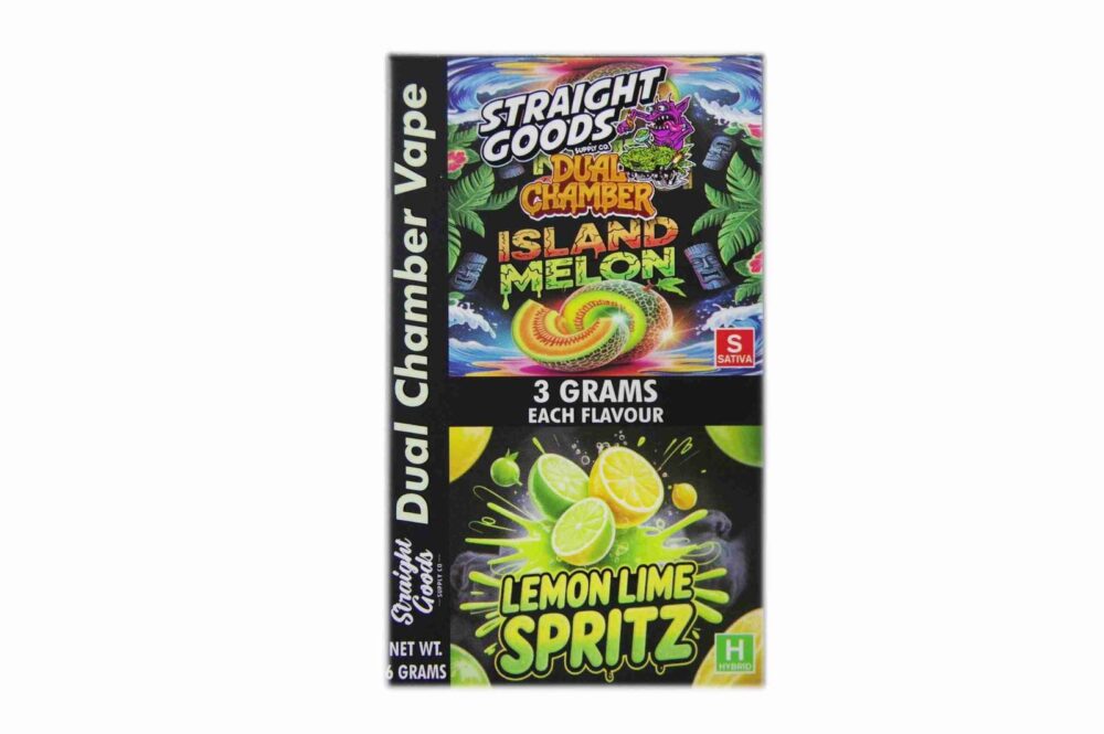 Buy Straight Goods - Dual Chamber Vape - Island Melon + Lemon Lime Spritz (3 Grams + 3 Grams) at Kush Station Online Shop