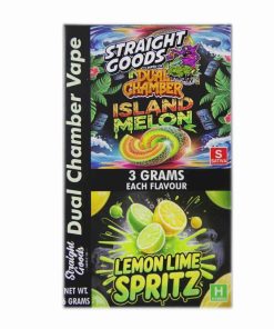 Buy Straight Goods - Dual Chamber Vape - Island Melon + Lemon Lime Spritz (3 Grams + 3 Grams) at Kush Station Online Shop