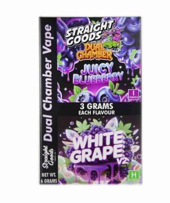 Buy Straight Goods - Dual Chamber Vape - Juicy Blueberry + White Grape V2 (3 Grams + 3 Grams) at Kush Station Online Shop