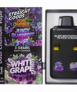 Buy Straight Goods - Dual Chamber Vape - Juicy Blueberry + White Grape V2 (3 Grams + 3 Grams) at Kush Station Online Shop