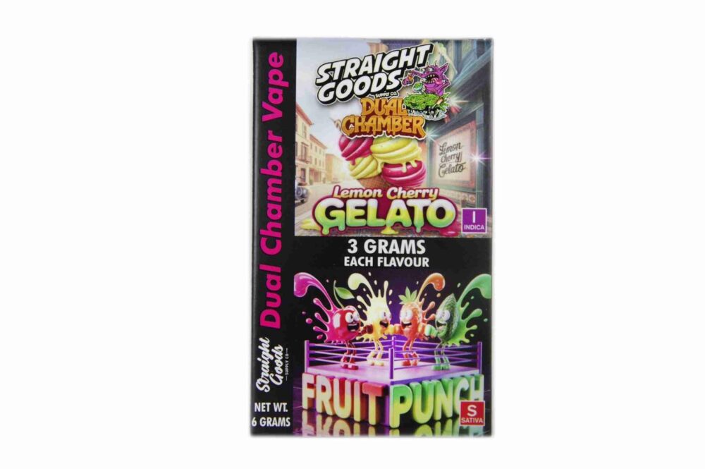Buy Straight Goods - Dual Chamber Vape - Lemon Cherry + Gelato (3 Grams + 3 Grams) at Kush Station Online Shop