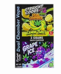 Buy Straight Goods - Dual Chamber Vape - Lemon Twist + Grape Ice (3 Grams + 3 Grams) at Kush Station Online Shop